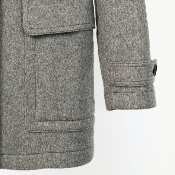 Burberry Brit Blackwell Grey Wool Fur-Trim Duffle Coat - Picture 6 of 16